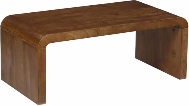 Tavolino rettangolare in legno di acacia color marrone Sweeek L: 50 cm, P: 40 cm, H: 25 cm