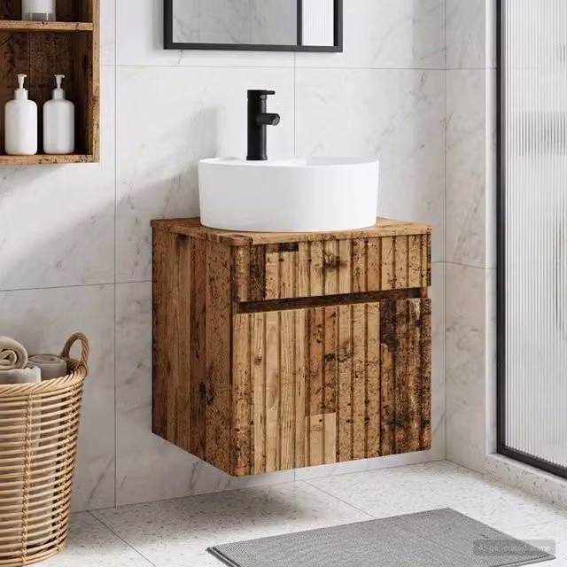 Mobile lavabo da parete Legno antico 49 x 44,5 x 65 cm 890600