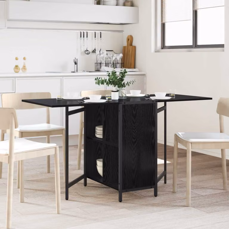 vidaXL Tavolo da Pranzo Moderno Rettangolare in Legno e Metallo L/P/H: 144 x 60 x 75 cm