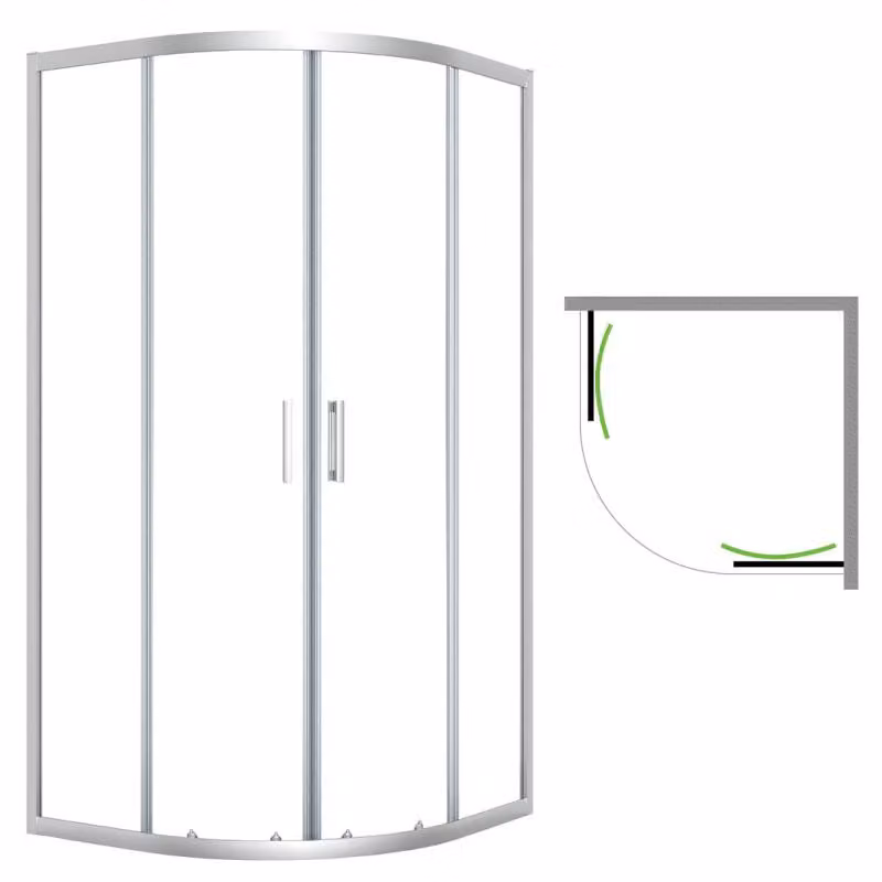 Laveo DESNA box doccia a quarto di cerchio 90x90 cm JKD_096Z