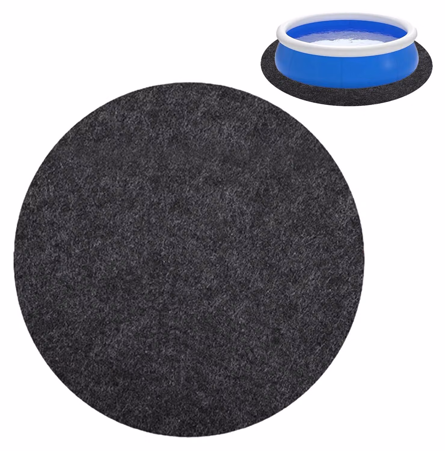 Tappetino per piscina, diametro 200 cm, rotondo, antiscivolo, impermeabile, per uso esterno
