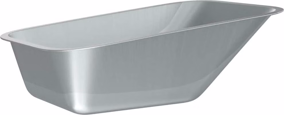Sostituzione Vassoio Carriola Argento 88 x 60 x 32 cm Acciaio