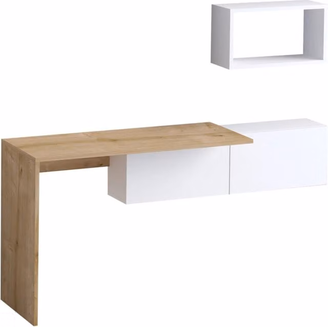 Scrivania moderna Habitat in legno rovere bianco L/P/H: 45 x 45 x 74 cm – 1