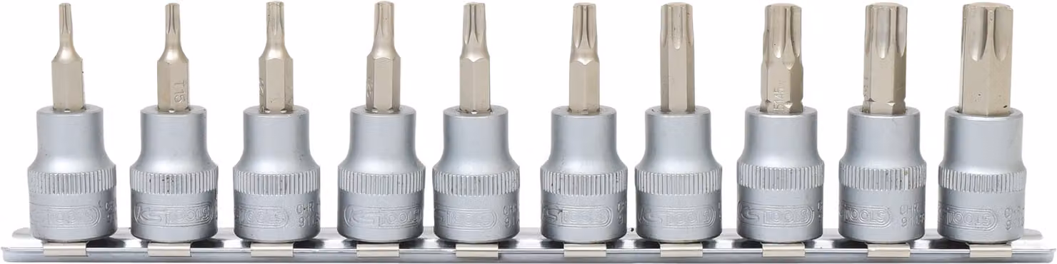 KS TOOLS Set di bussole Torx da 3/8" 10 pz. T10-T55 - 911.3935