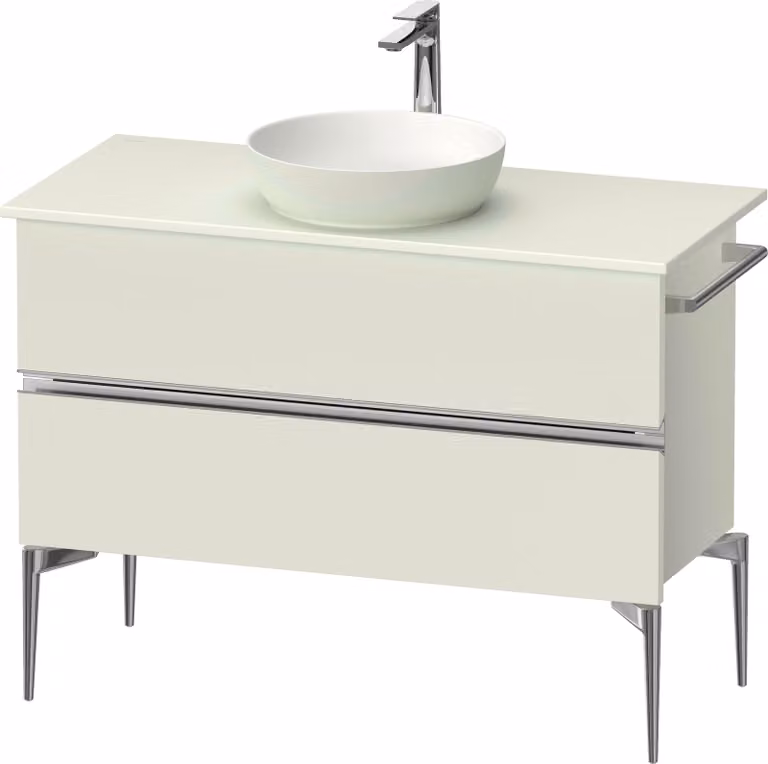 Duravit Sivida Meuble sous-lavabo sur console, 2 tiroirs, poignée profilée chromée, 1045x475x548mm, SV4659010HH0000, SV4659010HH0000