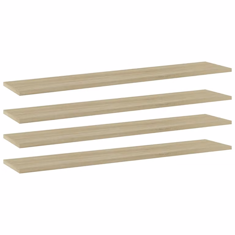 Set di 4 ripiani per libreria vidaXL in legno Rovere Sonoma, L 100 cm x P 20 cm x H 1,5 cm