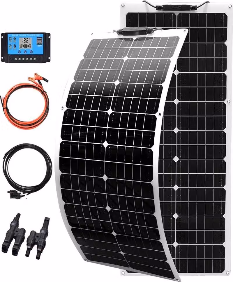 Kit di pannelli solari XINPUGUANG, capacità 50W / 100W, silicio monocristallino, design flessibile, kit solare 100W-a