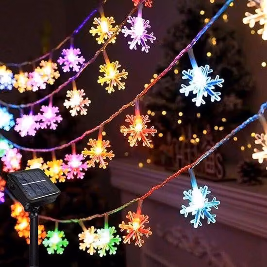 Ghirlanda luminosa da esterno - 12 metri - 8 modalità - 100 faretti LED - impermeabile - per matrimoni, giardini e decorazioni natalizie
