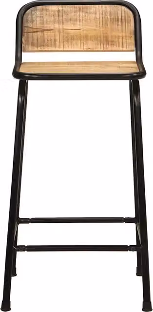 Sgabelli da Bar 4 pz 46x35,5x80 cm Legno Massello Grezzo Mango 4013531