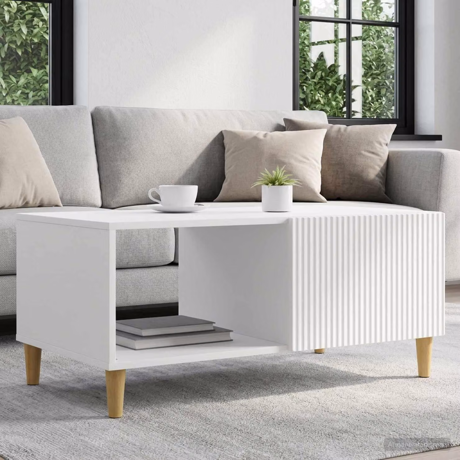 Maison Exclusive - Tavolino bianco 90 x 50 x 40 cm Materiale ligneo