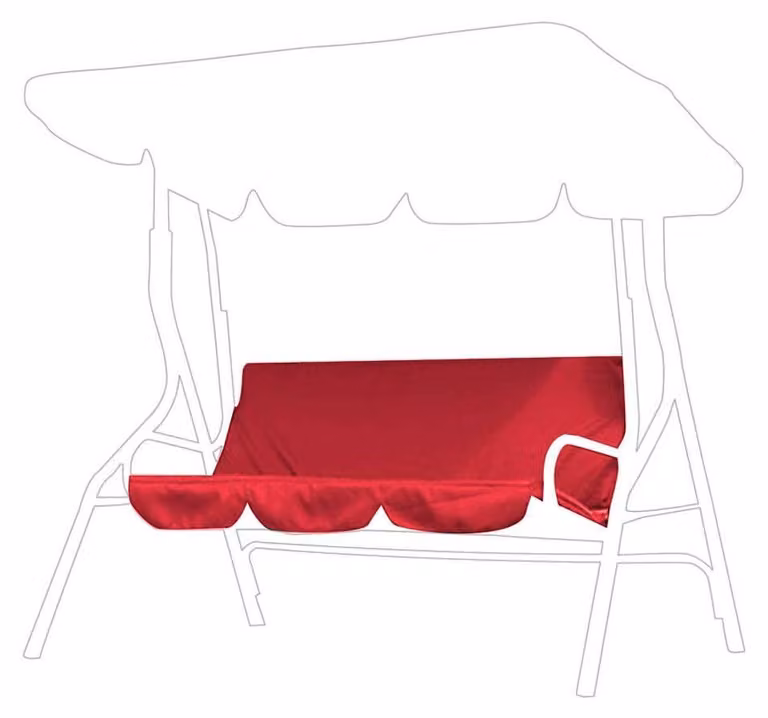 Cuscino per panca da giardino - Impermeabile e confortevole, colore rosso