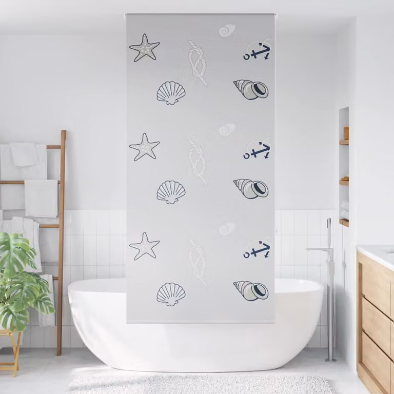 vidaXL Tenda a Rullo Doccia 100x240 cm Larghezza Tessuto 96 cm