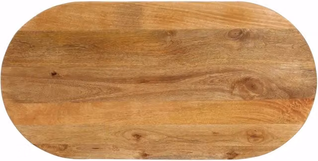 Piano Tavolo 120x60x3,8 cm Ovale in Legno Massello di Mango 370160