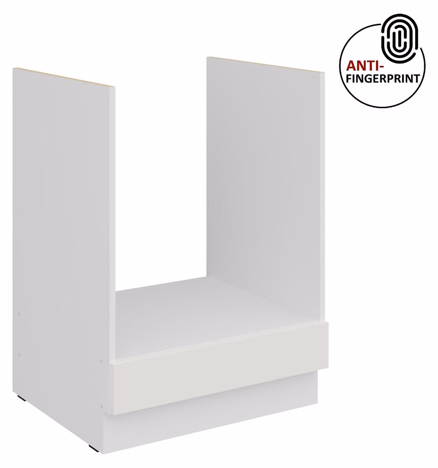 Mobile base da cucina da 60 cm, linea ARIA, bianco ultra opaco + bianco opaco, frontali di alta qualità con rivestimento anti-impronta, cucina a incasso, blocco cucina
