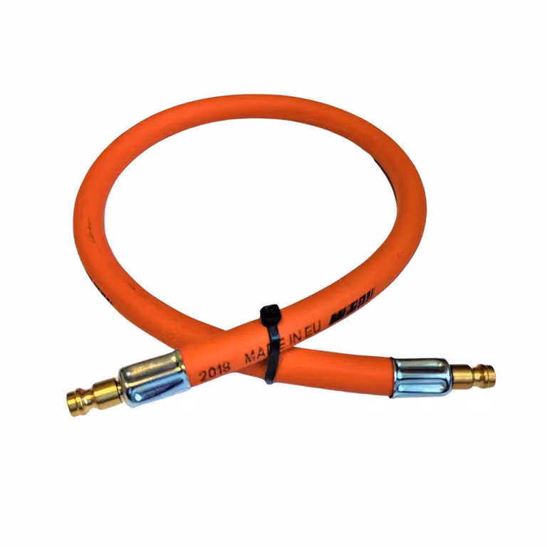 Tubo flessibile per gas propano-butano Zatechs 3 m 20 bar Ø6,3 mm 2x DN 5 tipo 21 raccordo rapido LKS Tubo flessibile per gas da campeggio per il collegamento della bombola del gas