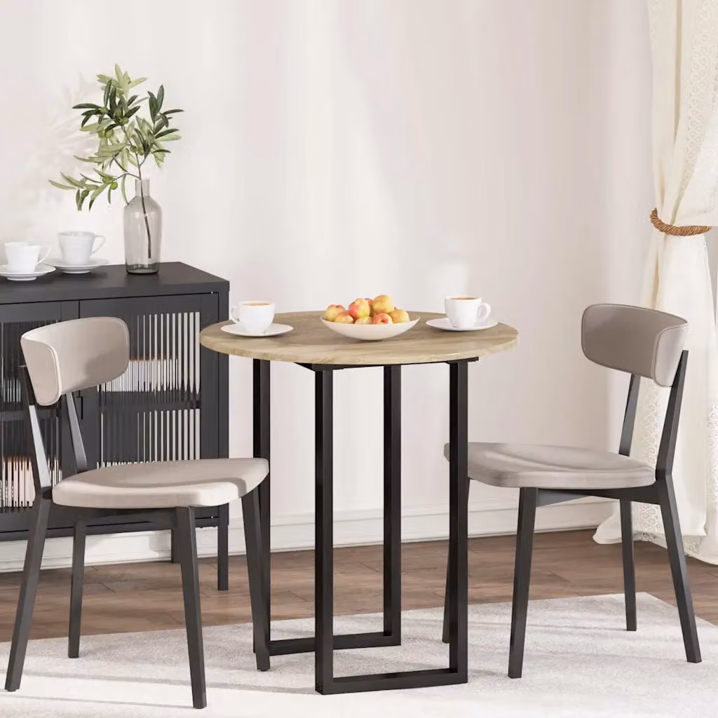 Piano del tavolo rotondo vidaXL in legno ingegnerizzato color rovere marrone, Ø 70 cm, H 1,5 cm