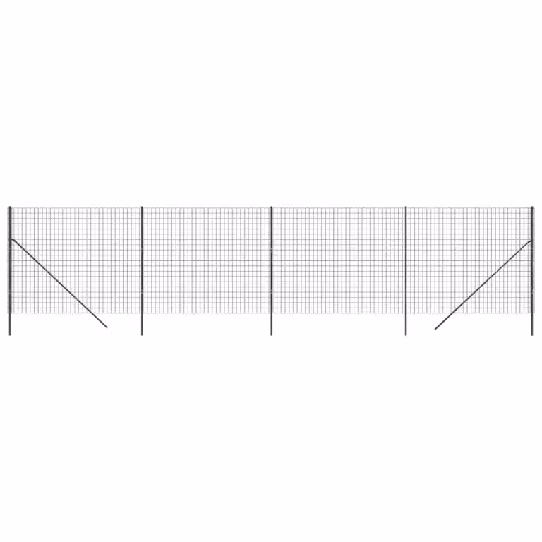 Recinzione Metallica Antracite 1,6x10 m in Acciaio Zincato