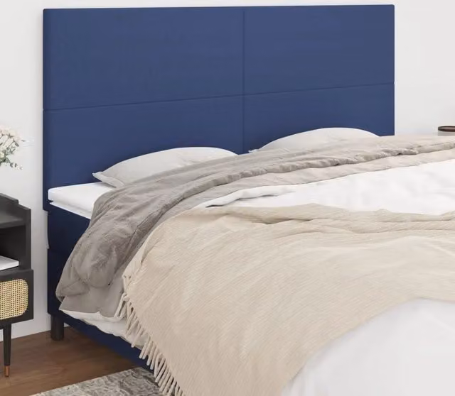 Testiera decorativa in tessuto blu Design Mania L: 200 cm, P: 5 cm, H: 118/128 cm – 1