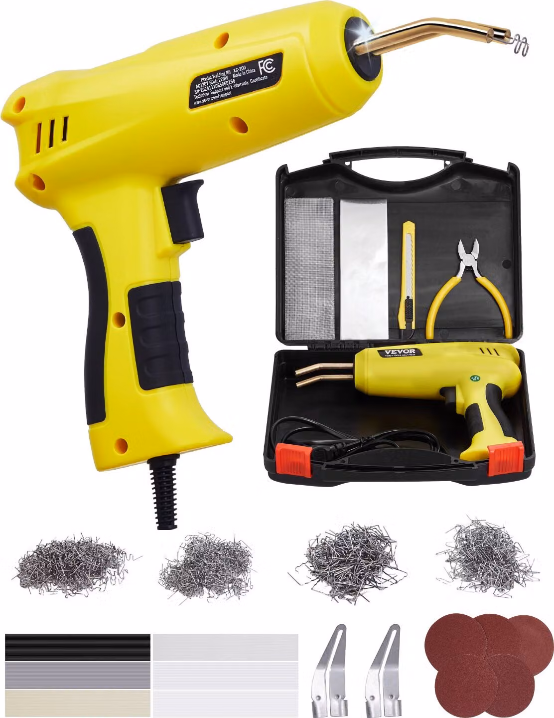 Saldatore per plastica 220W Set per riparazioni in plastica 800 graffe 56 barre