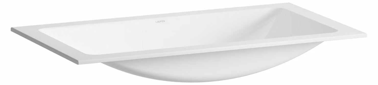LAUFEN CLASSICS Lavabo à encastrer par le bas, rectangulaire, sans percement pour la robinetterie, sans trop-plein, 727x380x120mm, blanc brillant, H513CL40001121, H513CL40001121