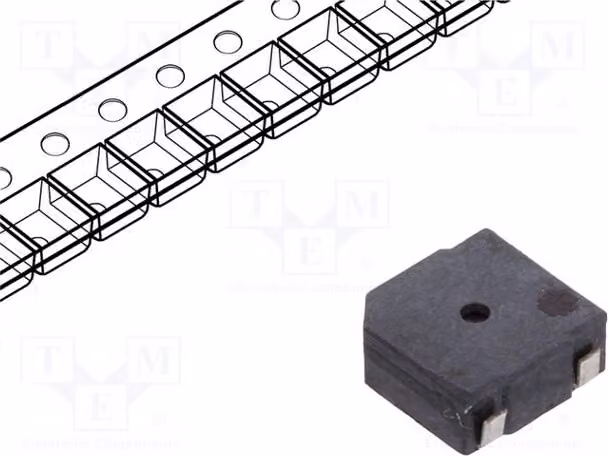 1 x Sensore acustico: trasmettitore di segnali elettromagnetici a 4000 Hz, montaggio superficiale (SMD), 12Ω, modello LD-BZEL-T56-0505