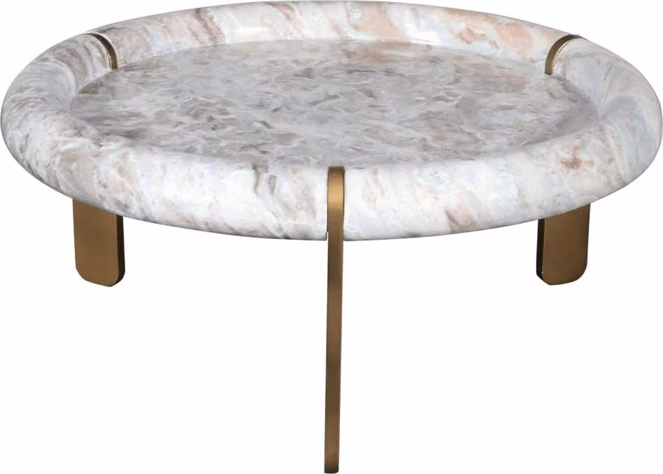 Signature - Grande tavolino in marmo e metallo PROSPER