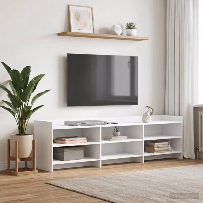 Supporto TV mobile vidaXL moderno in legno ingegnerizzato bianco L/P/H: 168 x 33 x 47 cm