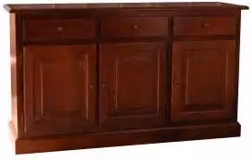 Credenza madia buffet in legno di pino massiccio arte povera 3 ante in variate colorazioni