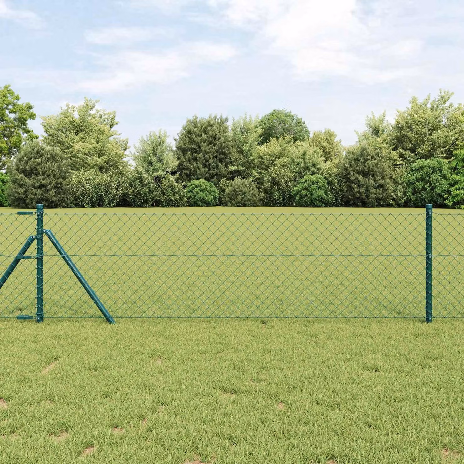 Maison Exclusive - Recinzione in filo metallico, 10 x 0,6 m, acciaio, colore verde