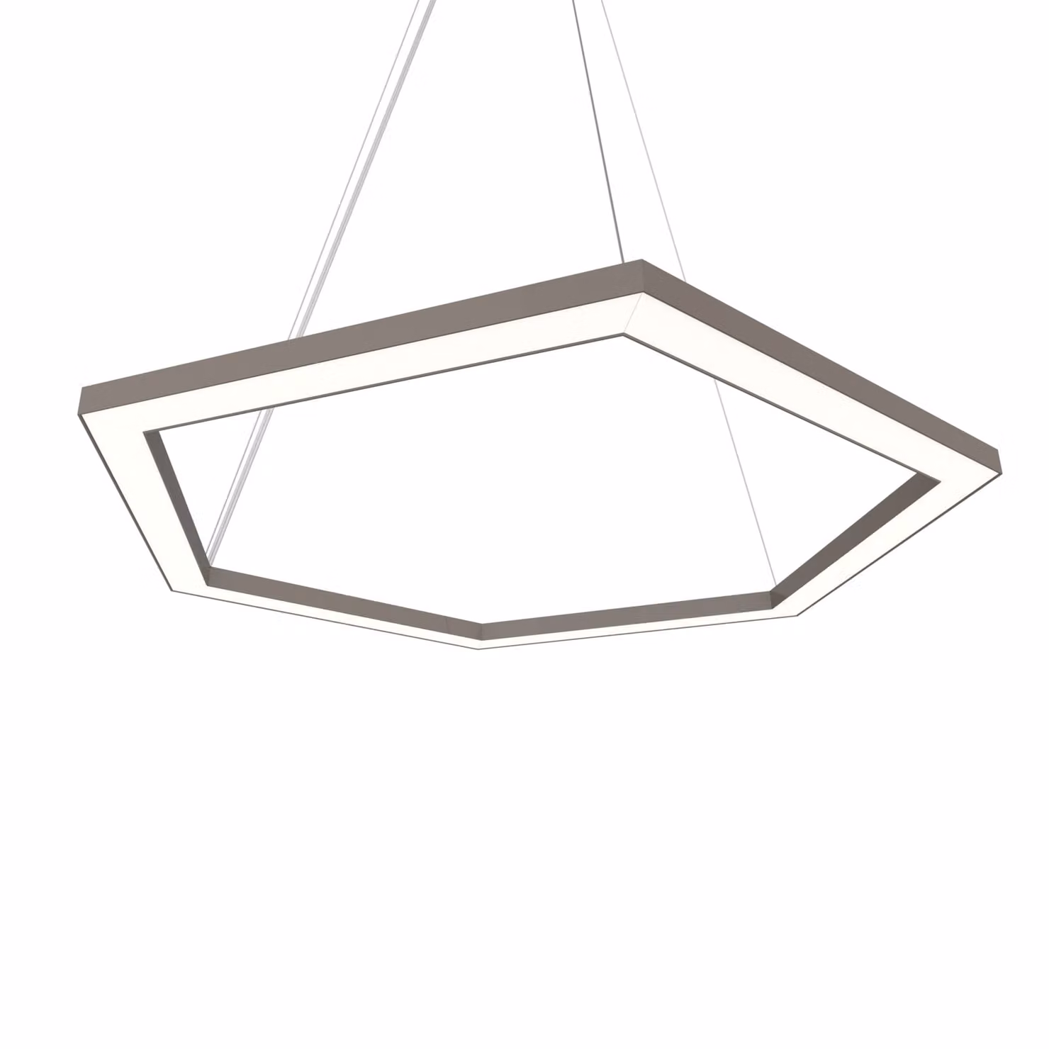 Lampada A Sospensione Esagono D60 Monocolore Lucida