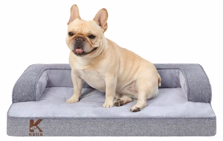 Cuccia ortopedica per cani, rimovibile, grigia, dimensioni 73x45x15 cm