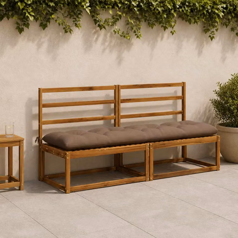 vidaXL Cuscino per panchina VIANEN 100% Poliestere Tortora
