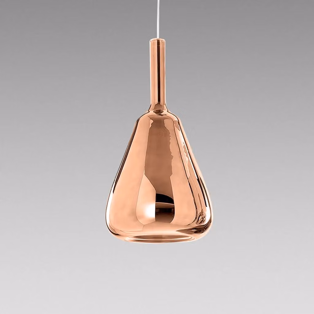 Lampada a sospensione OFELIA S/11 Gealuce in vetro borosilicato e rame specchiato con portalampada G9 – 2