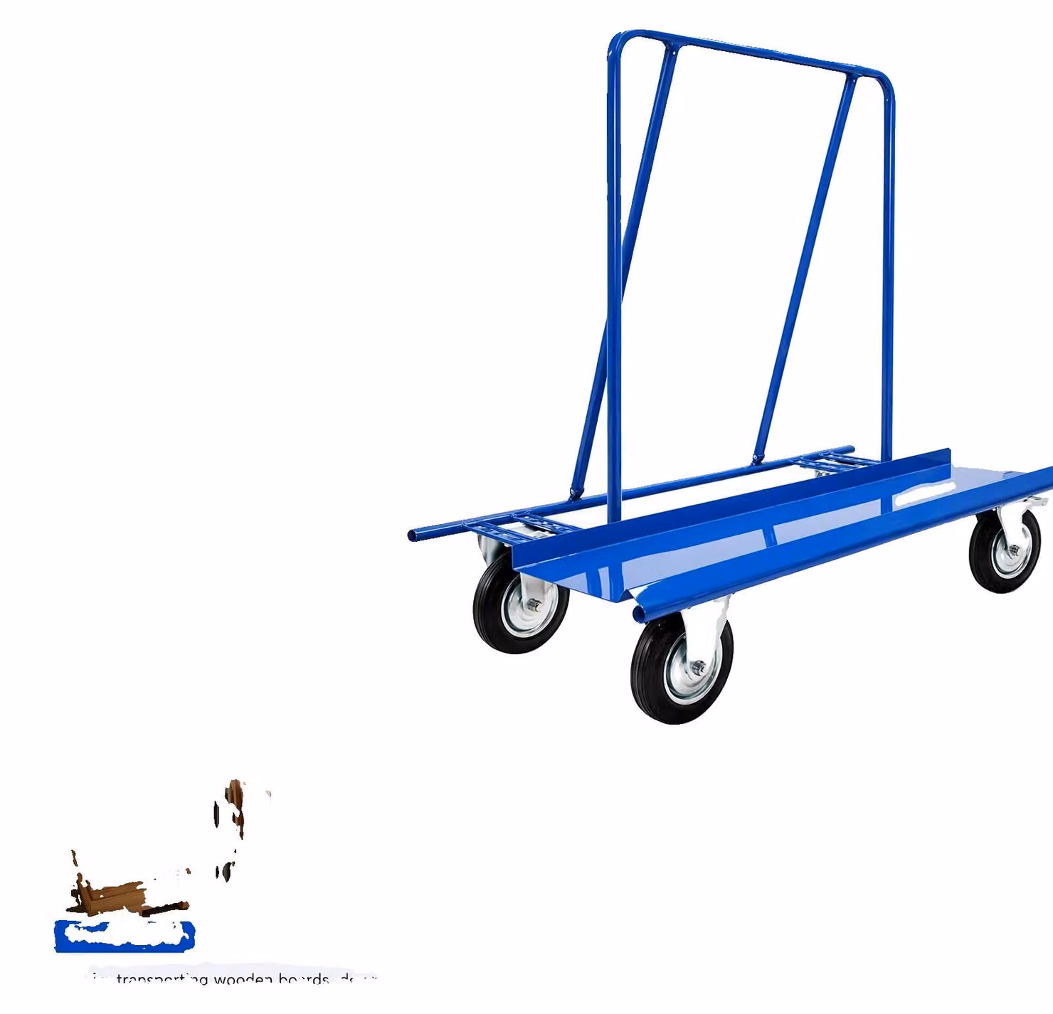 Carrello portapacchi, struttura in acciaio, dimensioni 27,5 x 35 x 45 pollici, capacità di carico di 400 libbre, ruote da 10 pollici, utilizzo versatile