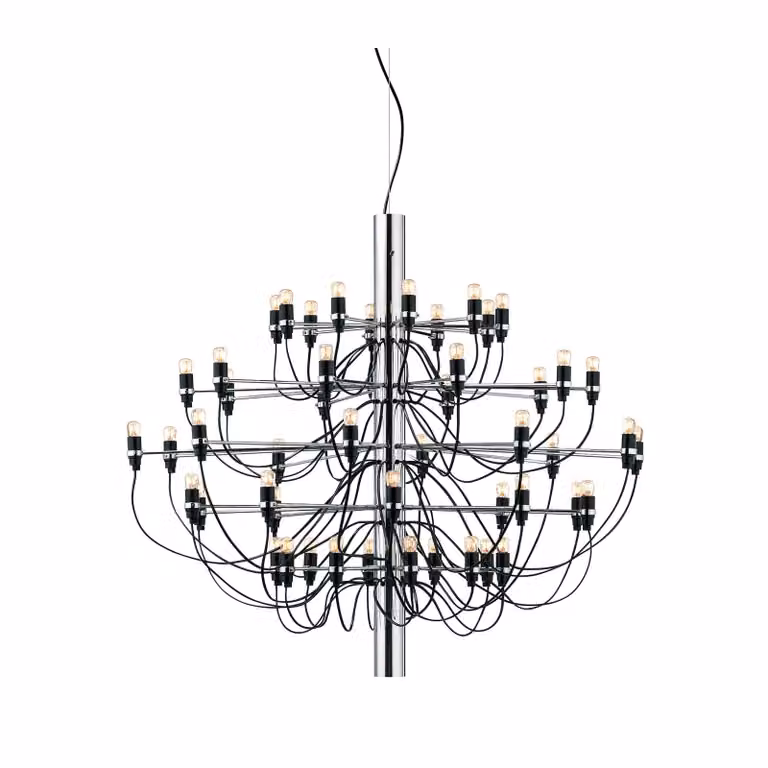Flos - 2097/50 (clear bulbs) - Lampada a sospensione - Cromo
