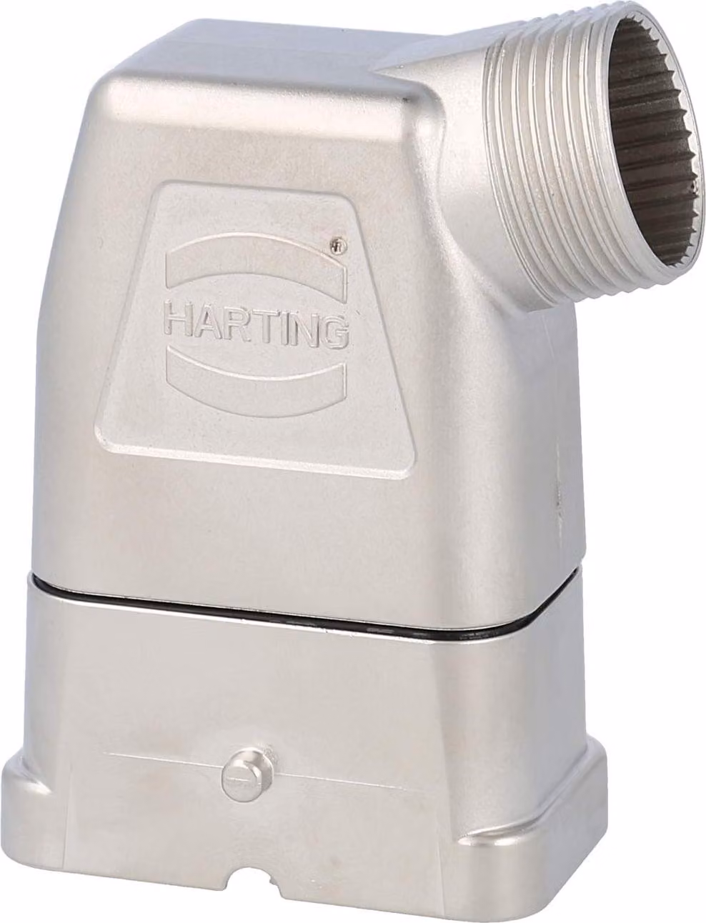 "Han Q Custodia per passacavo EMC con punto di serraggio in PE, 1xM25 uscita cavo laterale, per 1 staffa (sulla parte inferiore) Campo di serraggio semibloccante EMC 10,5mm-14,0mm/14,0mm-17,0mm"