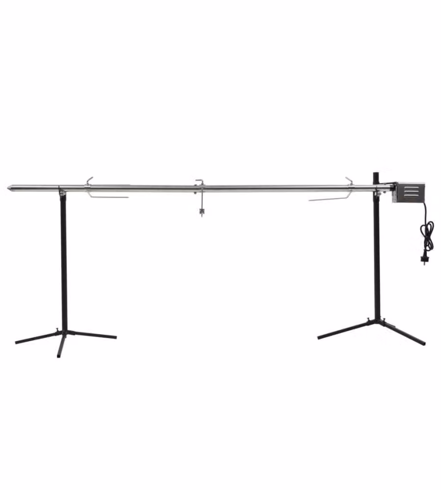 Griglia Barbecue Automatica con Motore in Acciaio 207x45x81cm