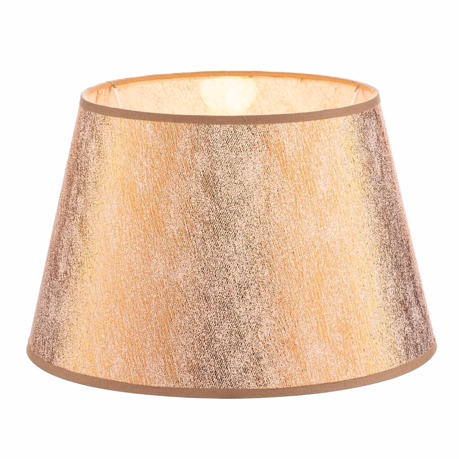 Paralume Cone altezza 18 cm, rame metallizzato Duolla, Rame, Tessuto / Stoffa / Seta