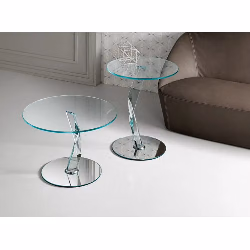Tavolino Bakkarat basso multiuso in vetro Tonelli Design