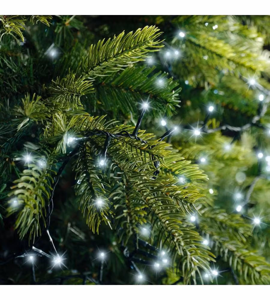 Lumineo Luci Natalizie LED Bianco Freddo - 8 Effetti - 1600 cm