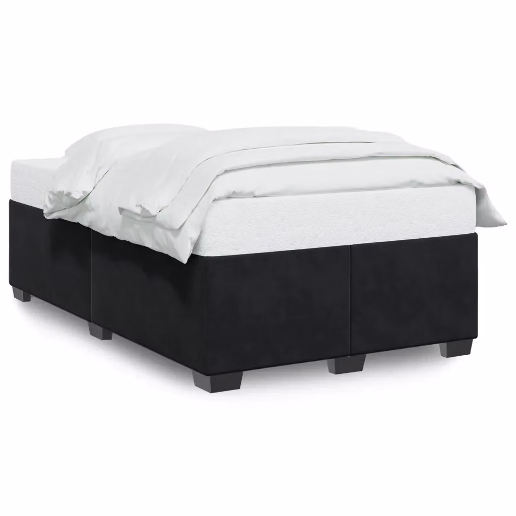 Giroletto senza materasso vidaXL in velluto nero con doghe in legno L/P: 120 x 190 cm – 2