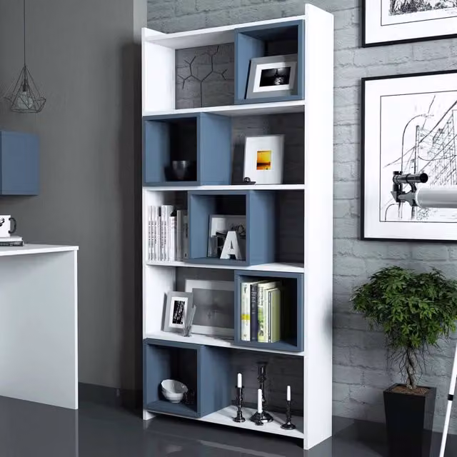 Biblioteca Policoro, Libreria 4 Ripiani, 80x22x170h cm Bianco