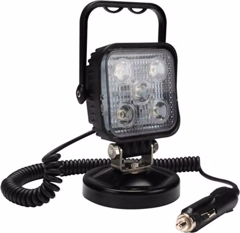 Proiettore Led Con Base Magnetica - 15 W, Bianco Neutro