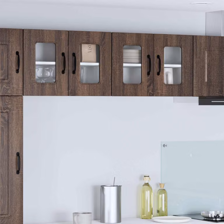 vidaXL Pannello per lavastoviglie Kalmar moderno in legno MDF marrone L: 60 cm, H: 40 cm, P: 31 cm