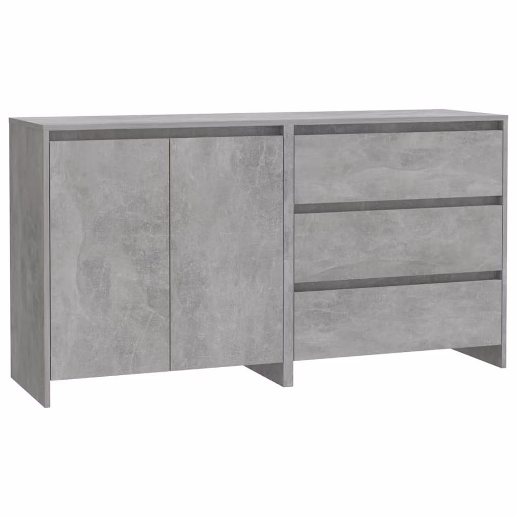 Credenze 2 pz Grigio Cemento in Legno Multistrato