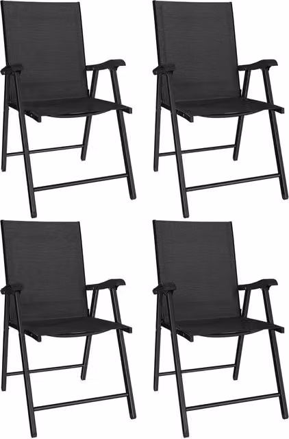 Sedia da giardino pieghevole ¨C Minimal ¨C nero 58x62x97cm