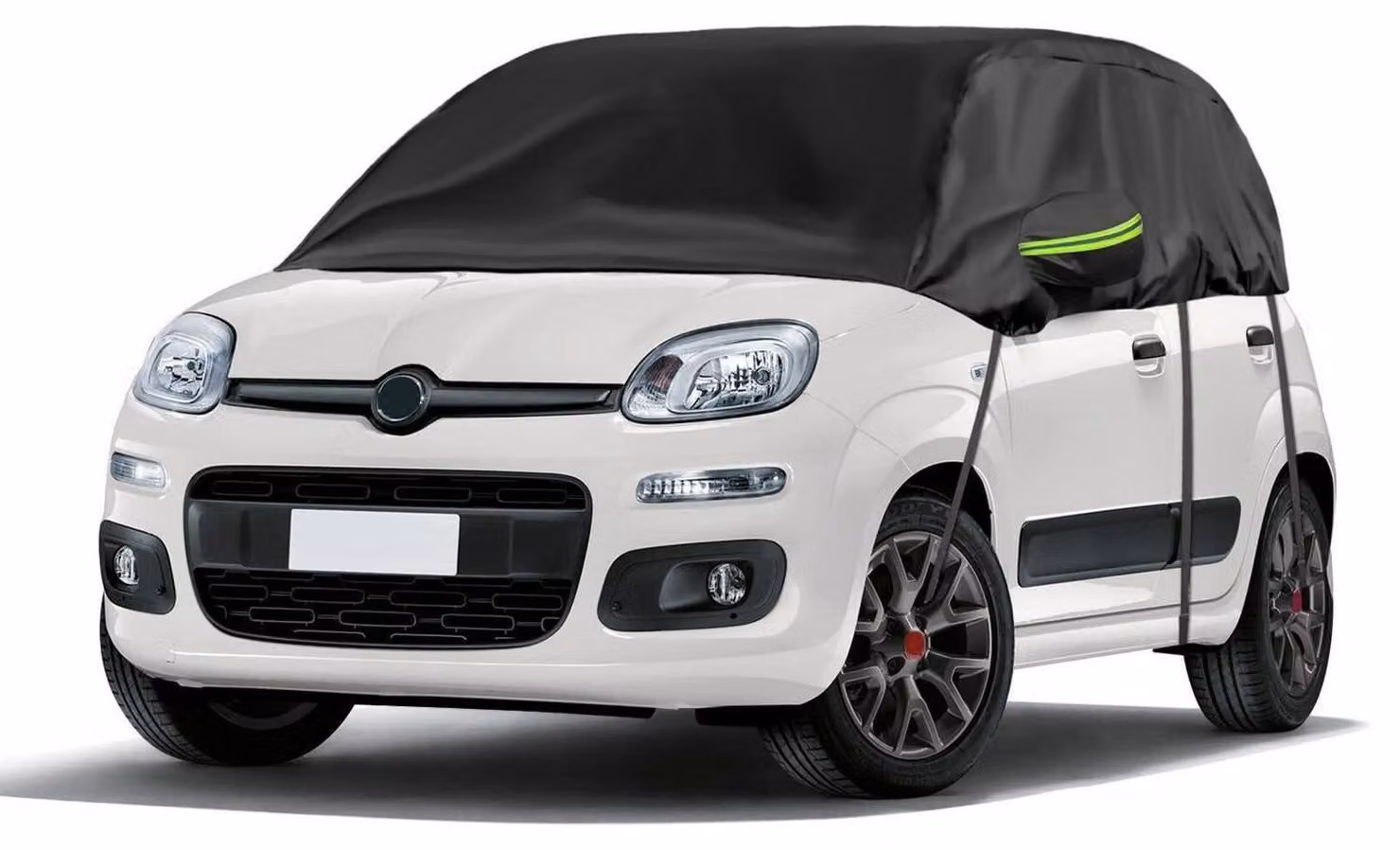 Copertura impermeabile per auto, compatibile con Fiat Panda dal 2003 al 2023, tipo "mezza garage", adatta a tutte le condizioni atmosferiche e con protezione UV