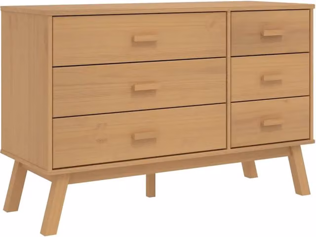 Cassettiera OLDEN Marrone in Legno Massello di Pino CFW2800208