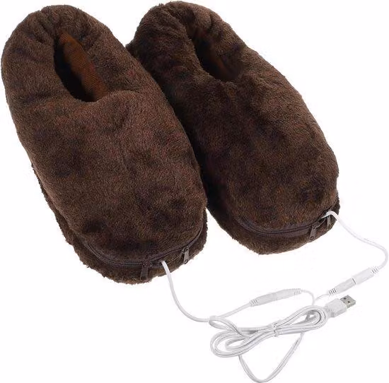 Scaldapiedi elettrici in peluche per donna e uomo