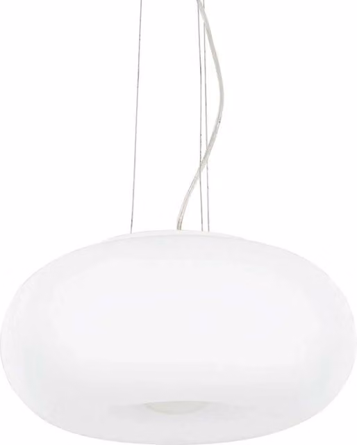 Lampadari E Sospensioni Ulisse Vetro Bianco 3 Luci E27 D42Cm